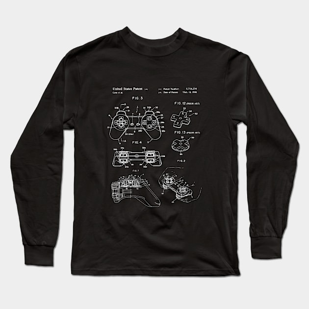 Console Controller Patent Long Sleeve T-Shirt by GoshaDron